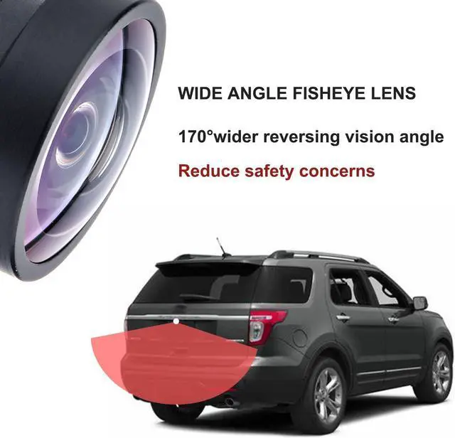Alt view image 3 of 5 - Dngbymx Backup Camera Compatible with Ford Explorer 2011 2012 2013 2014 2015 Rear View Without White Track line Replace# DB5Z-19G490-A BB5Z-19G490-A