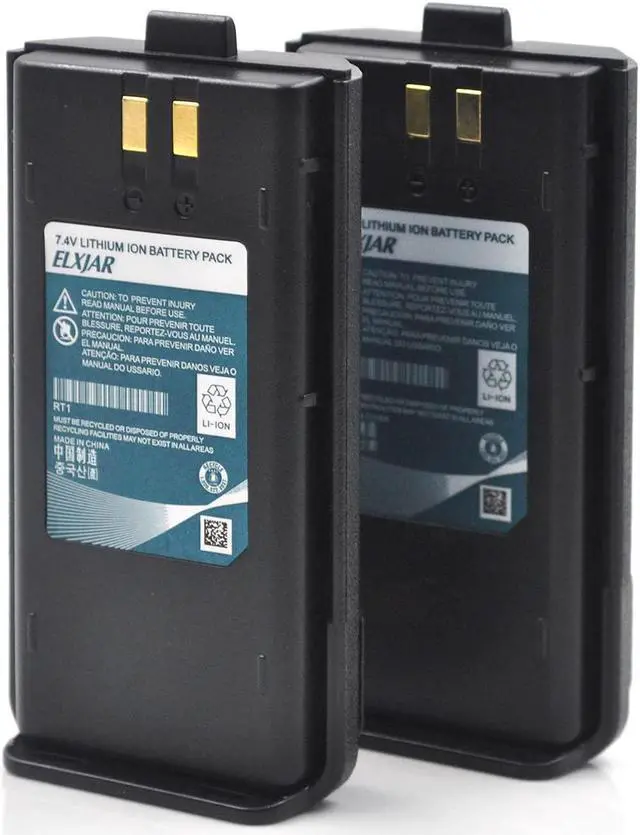 Main image of hflexgrad (2-Pack) 7.4V 3000mAh Li-ion Battery Replacement for Retevis RT1 TYT Tytera TC-3000A Two Way Radios