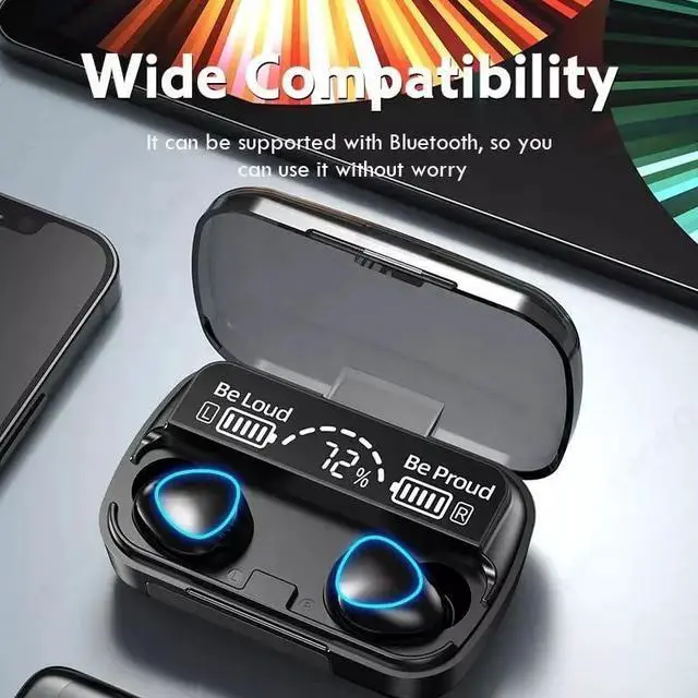 Alt view image 4 of 4 - TWS Wireless in-Ear Headphone Earphone Sports Waterproof Touch Headset LED Display Bass Earbuds