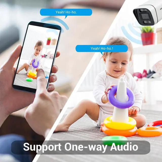 Alt view image 4 of 5 - HEFLYCCTV 4MP POE IP Camera,Bullet Security Surveillance Wired CCTV Cameras with Human Detection One-Way Audio,Smart Color Night Vision,SD Card Slot,2.8mm Wide Angle,IP67 Waterproof Outdoor Indoor