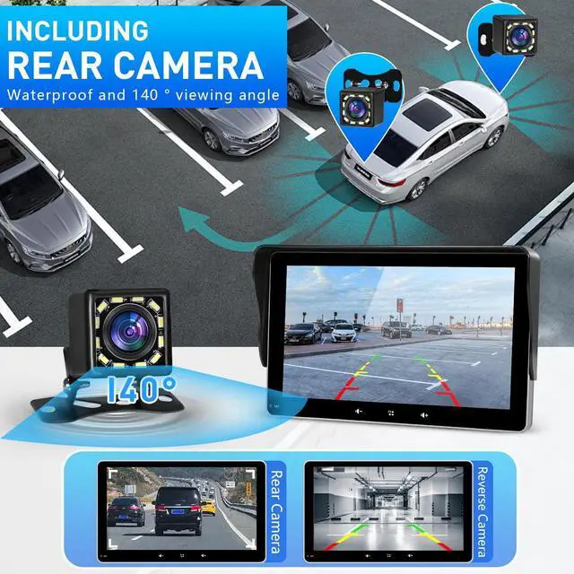Alt view image 3 of 5 - Carplay Screen for car, 7 inches Car Play Screen with 1080P Backup Camera, Apple CarPlay and Android Auto Automatic Multimedia Player with Mirror Link/USB/AUX/5.2 Bluetooth/Navigation/Voice Control
