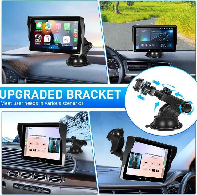 Alt view image 5 of 5 - Carplay Screen for car, 7 inches Car Play Screen with 1080P Backup Camera, Apple CarPlay and Android Auto Automatic Multimedia Player with Mirror Link/USB/AUX/5.2 Bluetooth/Navigation/Voice Control