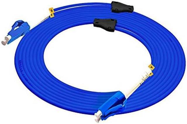 Alt view image 3 of 4 - Jeirdus 20M LC to LC Indoor Armored Duplex 9/125 SM Fiber Optic Cable Jumper Optical Patch Cord Singlemode 20Meters 65ft LC-LC