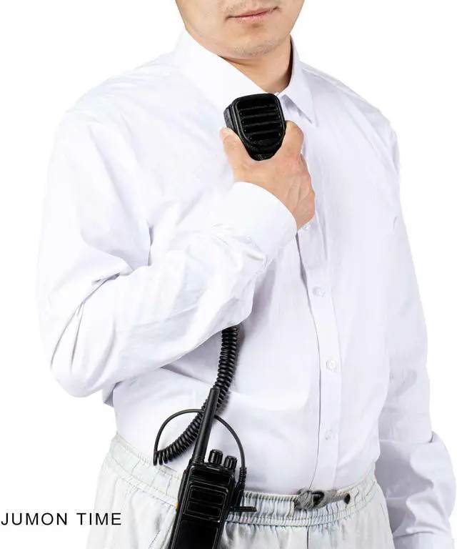 Alt view image 3 of 5 - JUMON TIME Speaker Mic Compatible with Baofeng BF-F8HP BF-F9 UV-82 UV-82HP UV-82C UV-5R UV-5R5 and Kenwood BTECH Retevis TYT 2-pin Walkie Talkie Radios Shoulder Microphone with 3.5mm Audio Jack