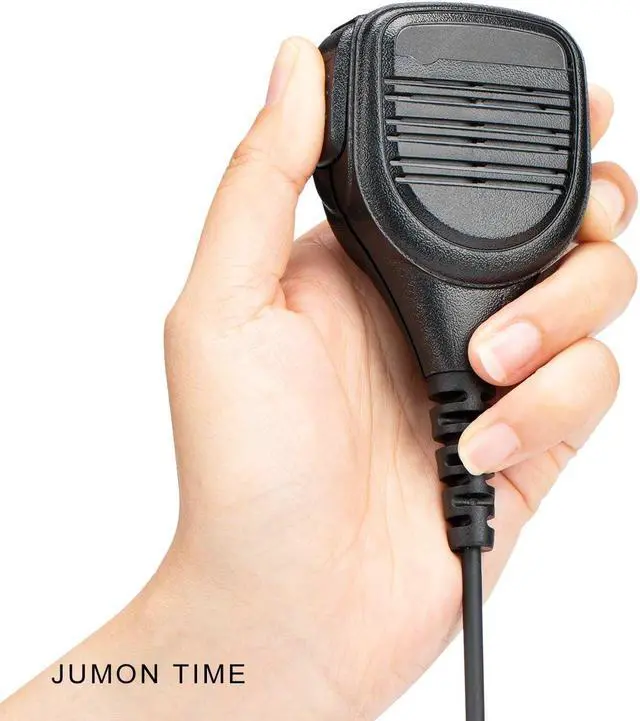 Alt view image 4 of 5 - JUMON TIME Speaker Mic Compatible with Baofeng BF-F8HP BF-F9 UV-82 UV-82HP UV-82C UV-5R UV-5R5 and Kenwood BTECH Retevis TYT 2-pin Walkie Talkie Radios Shoulder Microphone with 3.5mm Audio Jack