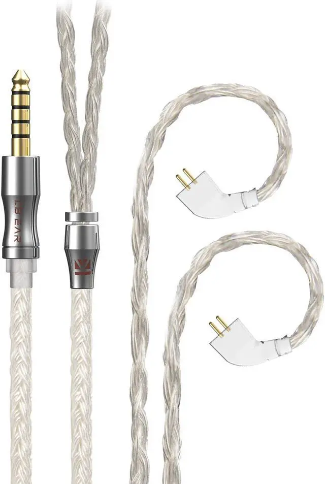 Main image of keephifi Earbuds Cable-TFZ 24 Core KBEAR [Expansion] Ear Monitor Upgraded Cable, 4N Copper Silver Plated Cable with 4.4mm Plug, Suit for Live-X T2-Galaxy IEM King-RS and TFZ Series (TFZ4.4, Silver)