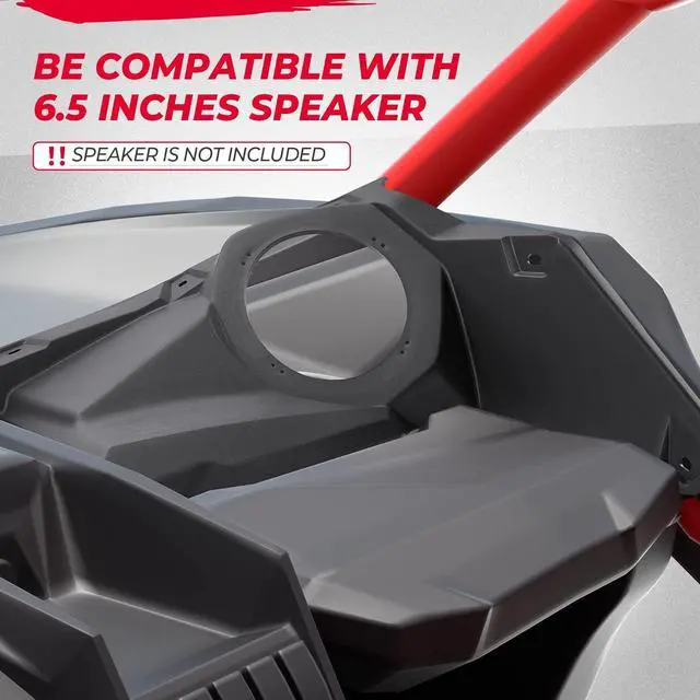 Alt view image 5 of 5 - KEMIMOTO X3 Front Dash Speaker Pods, X3 6.5 inch Speaker Pods & Dash Kit Compatible with Can Am Maverick X3 / X3 Max Sound System Enclosure LH and RH Dash Panels