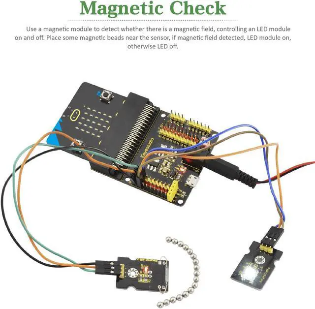 Alt view image 3 of 5 - KEYESTUDIO 45 Sensors Starter Kit for BBC Microbit V2.2 V2 V1.5 (Without Micro:bit), Sensor Breakout Board, i2c LCD, Buzzer, 5v Relay with Tutorials 57 Courses Coding for Teens Adults