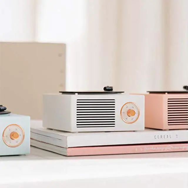 Alt view image 2 of 5 - KintiSun Old Fashioned Classic Style Bluetooth Speaker Green Vinly Record Player Style Cute Look Creative Gift for Girls Bass Enhancement Loud Volume Speaker