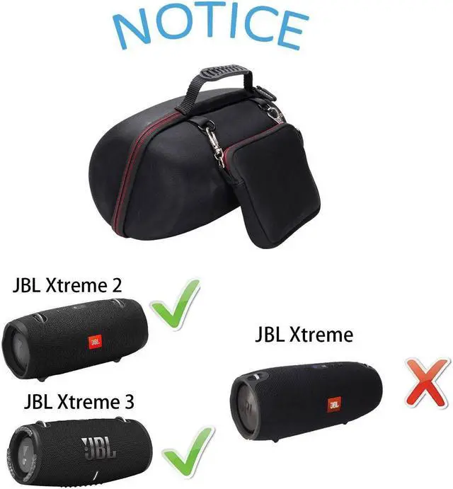 Alt view image 3 of 5 - LTGEM Hard Travel Carrying Case for JBL Xtreme 3 / JBL Xtreme 2 Portable Waterproof Wireless Bluetooth Speaker, Pouch for Accessories and Adjustable Shoulder Strap