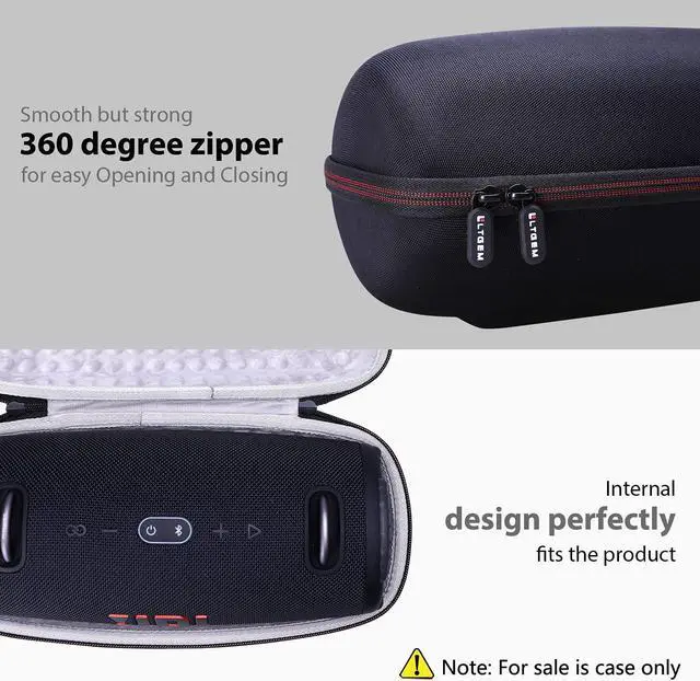 Alt view image 2 of 5 - LTGEM Hard Travel Carrying Case for JBL Xtreme 3 / JBL Xtreme 2 Portable Waterproof Wireless Bluetooth Speaker, Pouch for Accessories and Adjustable Shoulder Strap