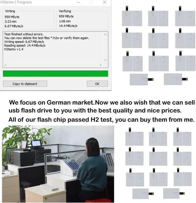 Alt view image 3 of 4 - lcwamy 1GB Thumb Drive Flash Drives 100 Pack Credit Card Flash Drive Credit Card USB Drives 100 Pack Card USB Memoria USB Flash Drives(No Logo 1GB 100PCS)