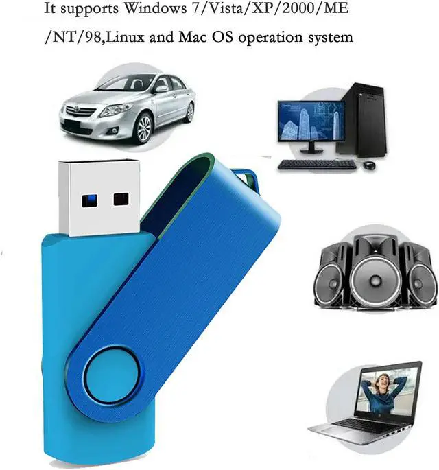 Alt view image 5 of 5 - 10 Pack 16GB USB Flash Drive Bulk Pack, Bulk USB 2.0 Flash Drives Thumb Drive Swivel Memory Stick Jump Drive Pen Drive Zip Drive