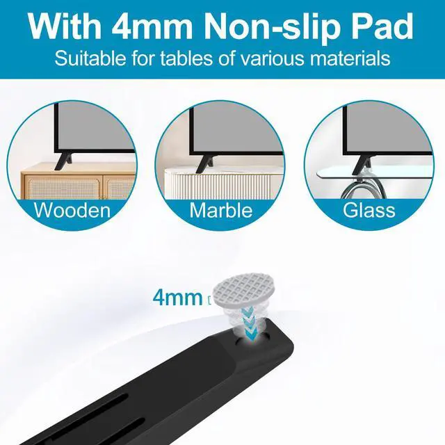 Alt view image 5 of 5 - TV Stand for LG TV Legs, Only for LG 75" 82" 86" TV Models We Listed, for 75UK6500 75UK6570 75UM7570 75UN6955 75UN7370 82UM7570 82UM8070 82UN8570 86UK6500 86UK6570 86UM8070 86UN8570 with Screws