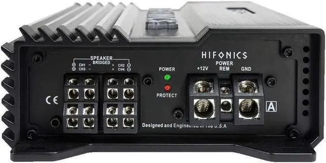 Alt view image 4 of 5 - Hifonics A800.4D Alpha Series Compact 800 Watt Four Channel Car Amplifier Full Range Super D-Class Amp
