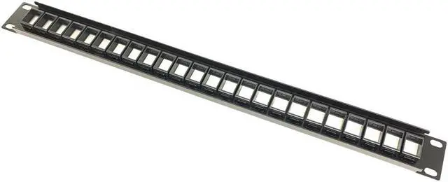 Alt view image 3 of 5 - Metamas Lab - 5 Pack Rackmount or Wall Mount 24 Port UTP Keystone Patch Panel (Unshielded Blank Patch Panel for Keystone Jacks UTP Keystone Panel) - Black