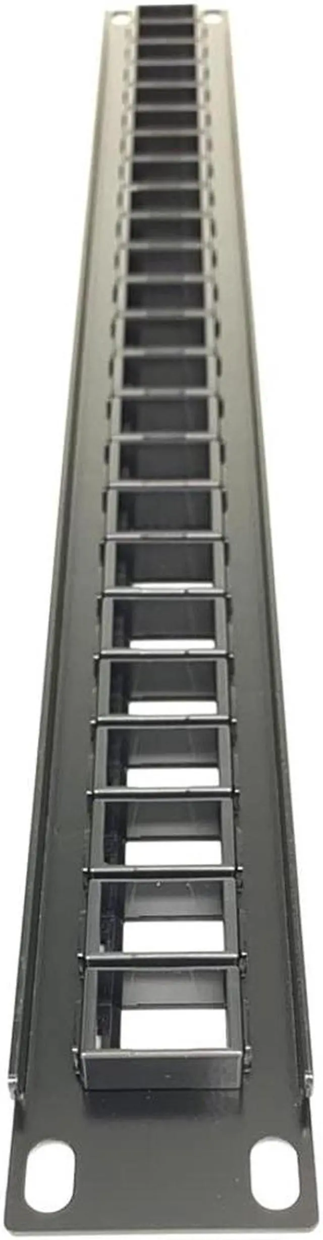 Alt view image 4 of 5 - Metamas Lab - 5 Pack Rackmount or Wall Mount 24 Port UTP Keystone Patch Panel (Unshielded Blank Patch Panel for Keystone Jacks UTP Keystone Panel) - Black