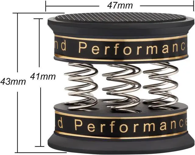 Alt view image 4 of 5 - Monosaudio Spring Speaker Isolation Feet Adjustable 49*42MM Aluminum Audiophile Audio Isolation Feet Speaker Spike Pads For Audio,Speakers,Subwoofers,Amplifier,Turntable,CD/DVD Players (4 Pcs Black)