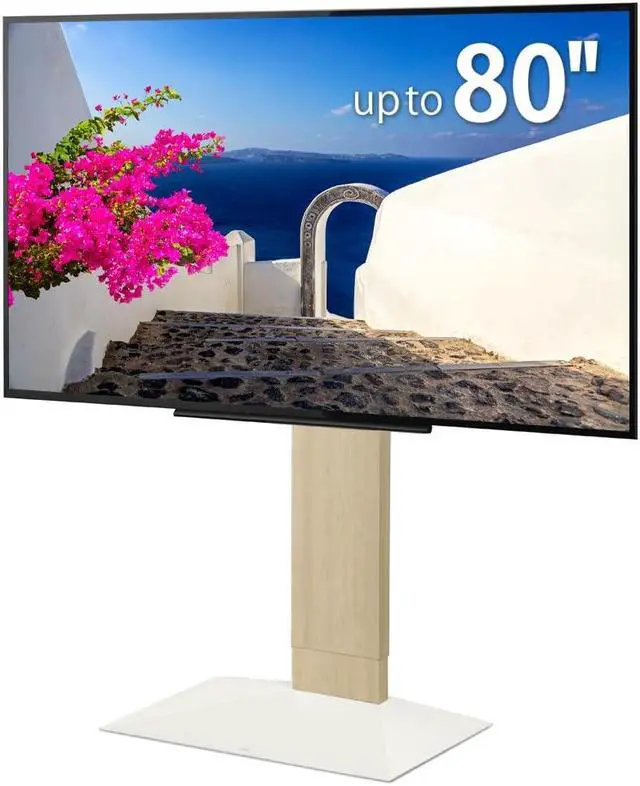 Main image of WALL V3 Low Type | Sleek Japanese 32-80 Inch Universal Wall-Side TV Stand Adjustable Mount, No Drill | White Oak