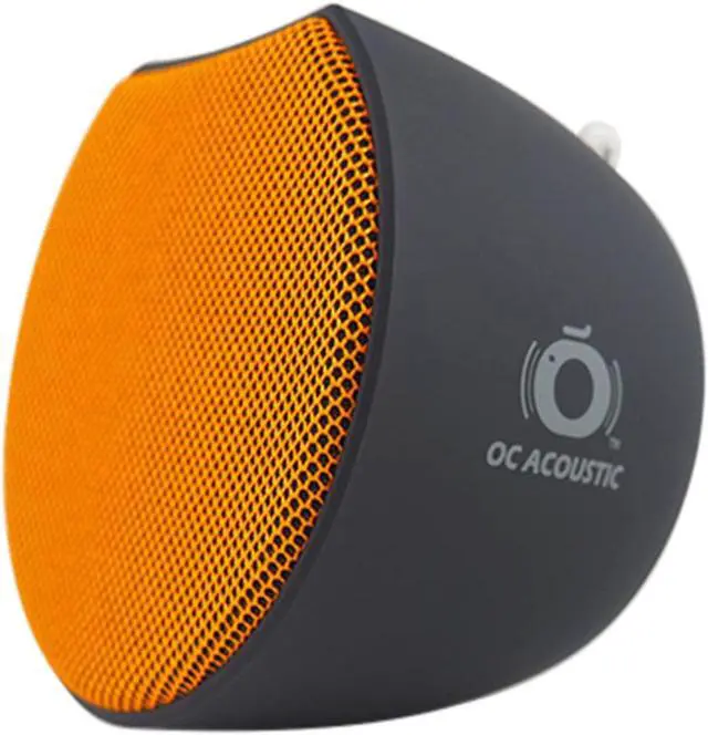 Main image of OC Acoustic Newport Plug-in Outlet Speaker with Bluetooth 5.1 and Built-in USB Type-A Charging Port (Orange/Black)