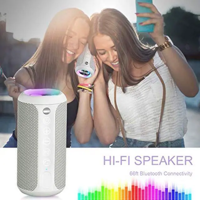 Alt view image 5 of 5 - Ortizan Portable Bluetooth Speaker, IPX7 Waterproof Wireless Speaker with 24W Loud Stereo Sound, Outdoor Speakers with Bluetooth 5.0, 30H Playtime,66ft Bluetooth Range,TWS Pairing for Home