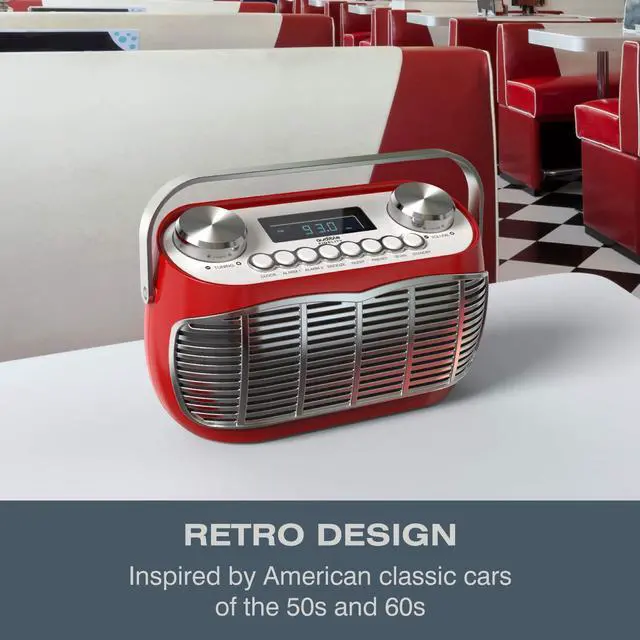 Alt view image 2 of 5 - Portable Radio, AM FM Radio, Alarm Clock Radio, Retro Radio, Shortwave Radio, FM Radio, Battery Powered or Mains Powered Radio, Plug in Radio, Best Reception