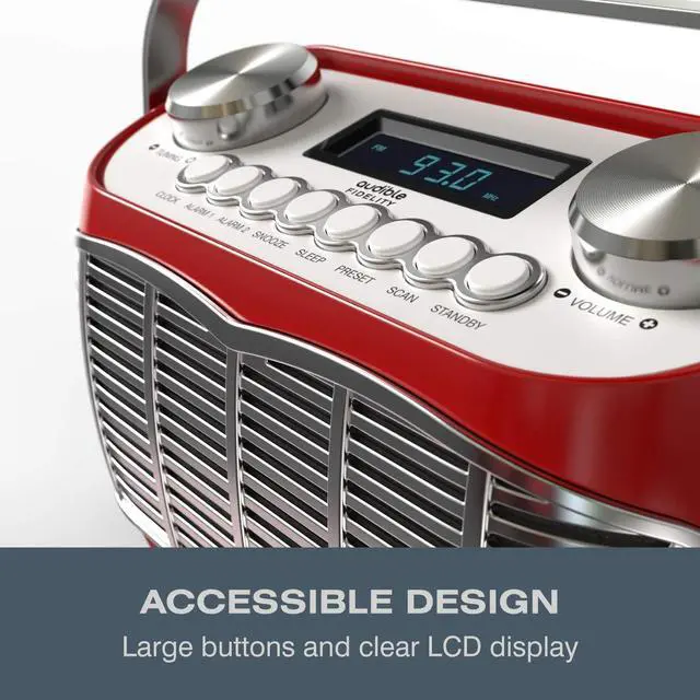 Alt view image 5 of 5 - Portable Radio, AM FM Radio, Alarm Clock Radio, Retro Radio, Shortwave Radio, FM Radio, Battery Powered or Mains Powered Radio, Plug in Radio, Best Reception