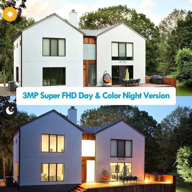 Alt view image 3 of 5 - Poyasilon Wireless Cameras for Home/Outdoor Security, Solar Security Cameras Wireless Outdoor 355degPTZ, 3MP 2K FHD WiFi Camera with Spotlight, Motion Detection, Siren, Color Night Vision, SD/Cloud