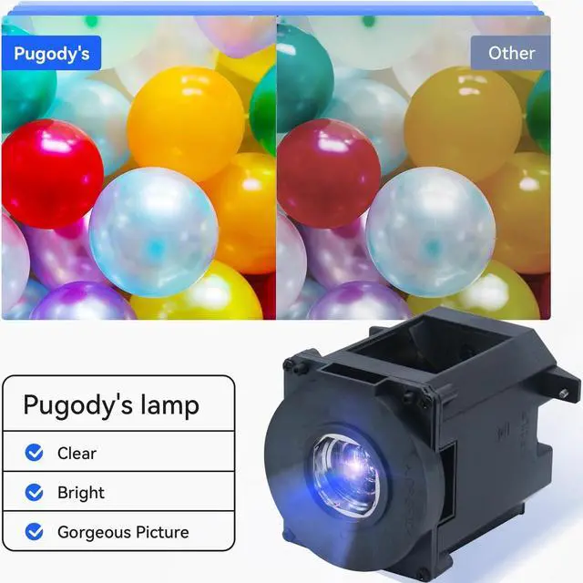 Alt view image 3 of 5 - Pugody NP21LP A+ Quality Replacement Projector Lamp Bulb for NEC NP-PA500U NP-PA500X NP-PA5520W NP-PA600X PA500U PA550W PA600X NP-PA550W PA500X with Housing