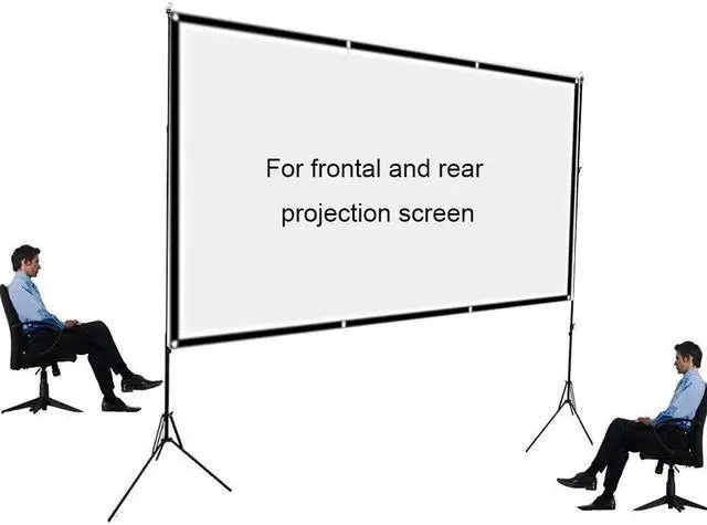 Alt view image 4 of 5 - Projector Screen Stand for Indoor and Outdoor Projector Movies Screen Foldable Portable for Front and Rear Projection.