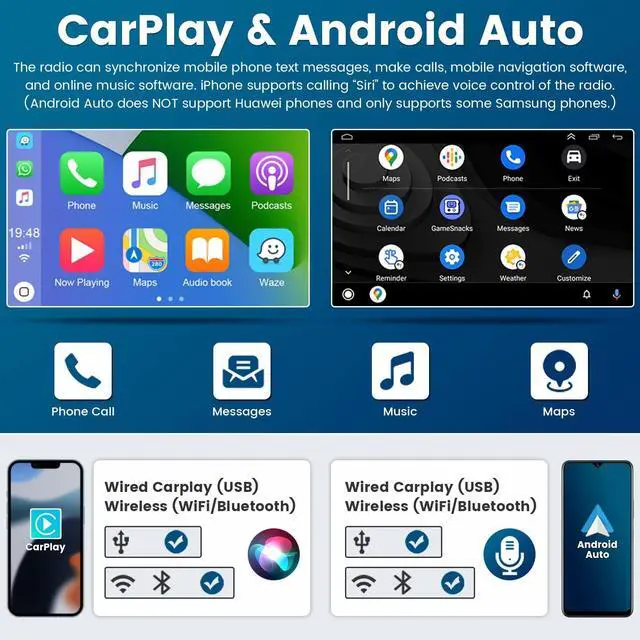 Alt view image 3 of 5 - Roinvou [2G+64G] for Toyota Highlander 2008-2013 Car Radio with Wireless Carplay/Android Auto, 10.1 Inch Android 13 IPS Touch Screen Car Stereo, Bluetooth, GPS, WiFi, SWC, HiFi + AHD Backup Camera