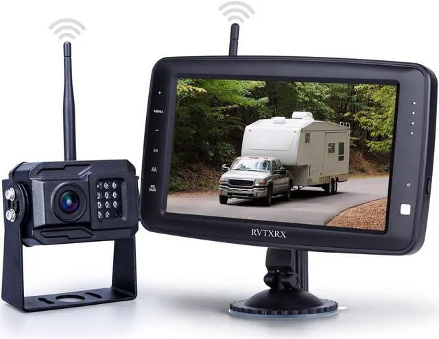 Main image of Wireless Backup Camera System with 7 inch Splitscreen, Waterproof Wireless Rear View Camera with Night Vision, Support add 2nd Wireless Reversing Camera for Trailer, RV, Trucks, Horse-Trailer, etc