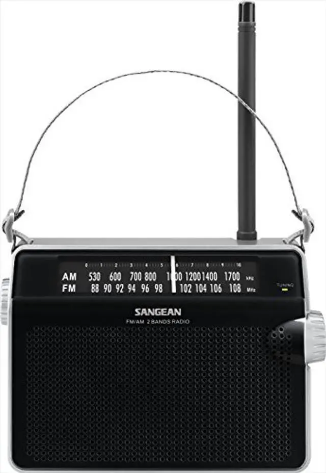Alt view image 2 of 3 - Sangean PR-D6BK AM/FM Compact Analog Portable Radio,Black