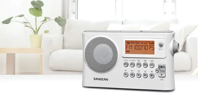 Alt view image 5 of 5 - Sangean PR-D14 AM / FM-RDS Portable Radio with USB MP3 / WMA Playback