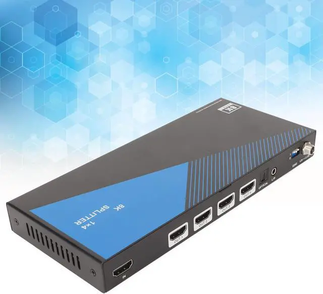 Alt view image 4 of 5 - Splitter 1 in 4 Out, 8K at 60Hz 4K at 120Hz Video 40Gbps,Support VRR FVA ALLM Intelligent EDID Management Sound Video Splitter