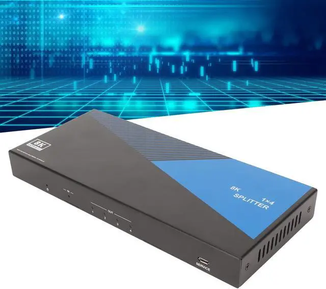 Alt view image 5 of 5 - Splitter 1 in 4 Out, 8K at 60Hz 4K at 120Hz Video 40Gbps,Support VRR FVA ALLM Intelligent EDID Management Sound Video Splitter