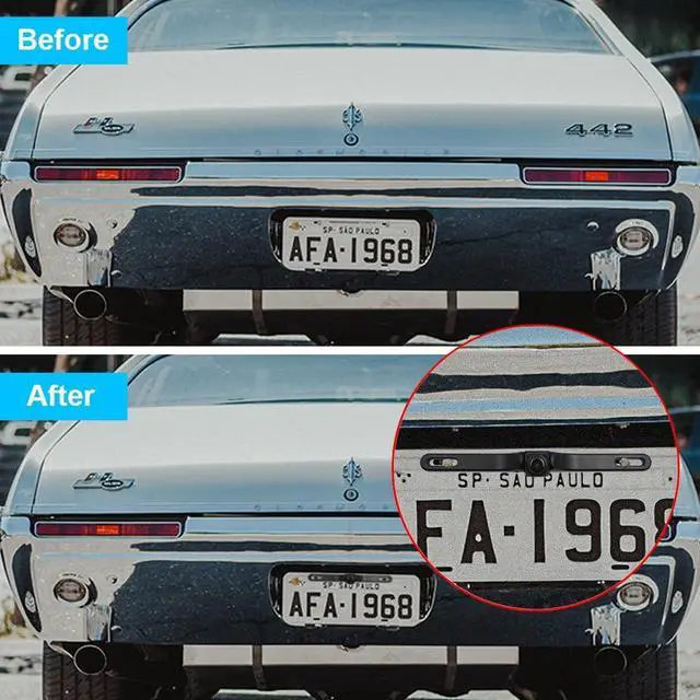 Alt view image 4 of 5 - WiFi Backup Camera Wireless Back up Camera for Car Reverse Backup Camera System for Truck Vehicle License Plate Camera, Waterproof Front Rear View with Phone App 5G WiFi Car Camera