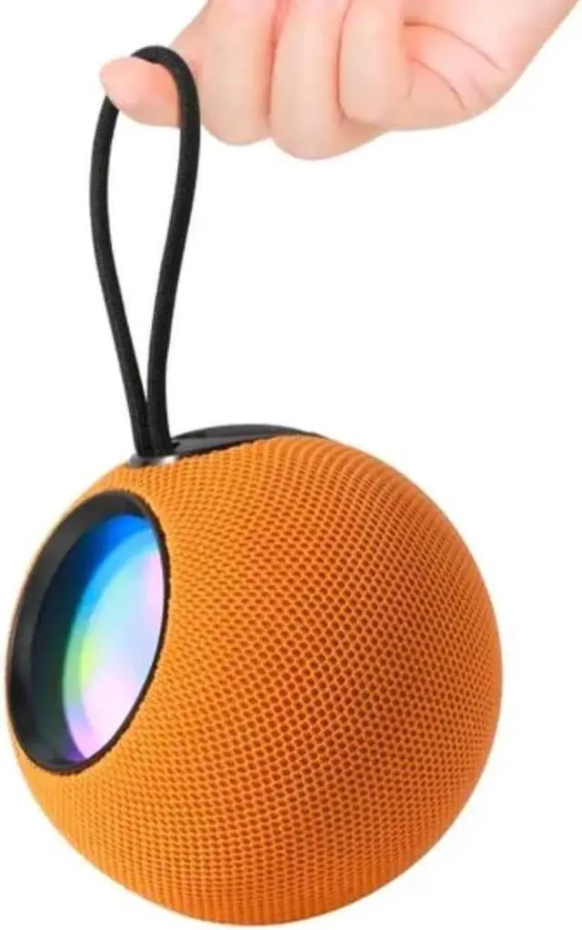 Alt view image 3 of 5 - The cute Bluetooth speaker waterproof wireless FM radio RGB flashlight fabric DJ support TF card with superb sound quality, in four (Black)