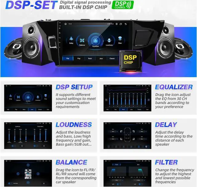 Alt view image 4 of 5 - SizxNanv for Corolla Android Radio Touch Screen Compatible with Carplay Android Auto,Car Stereo Bluetooth Navigation Media Player GPS FM/AM Backup CameraHead Unit for Toyota Corolla 2014 2015 2016