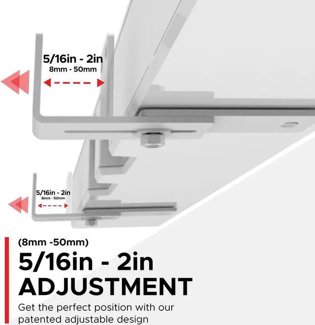 Alt view image 4 of 5 - Soundbar 300/500/550/600/700/900/Ultra, TV Speaker & Soundtouch 300 White Adjustable Wall Mount Kit, White, for Bose Sound bar Smart Ultra, 300, 500, 550, 600, 700, 900, Mounting Bracket