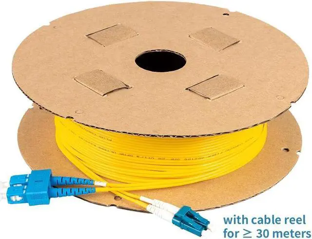 Alt view image 4 of 5 - SpeedyFiberTX 6-Pack 2 Meter LC/U to SC/U Fiber Patch Cable, Corning SMF-28 Singlemode 9/125um Ultra Optical Fiber, OS1/OS2 Compatible, Duplex Yellow Riser OFNR Cable Jacket