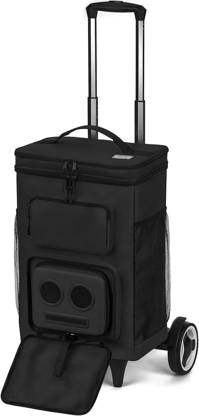 Main image of The #1 Rolling Cooler with Speakers on . 20-Watt Bluetooth Speakers for Parties/Festivals/Boat/Beach/Camping. Rechargeable, Works with iPhone & Android (Black