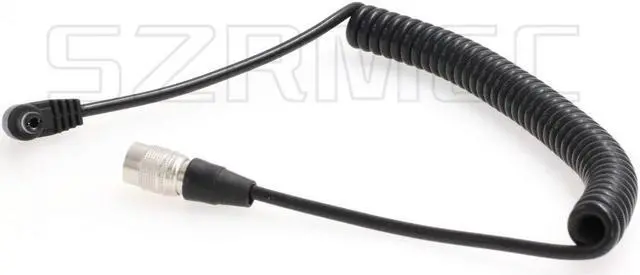 Alt view image 2 of 5 - SZRMCC Sound Devices 688 644 633 or Recorder Zoom F4 F8 Coiled Power Cable DC 5.5X 2.1mm to Hirose 4 pin Male (Coiled Cable)