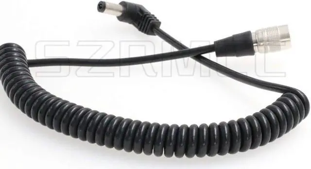 Alt view image 4 of 5 - SZRMCC Sound Devices 688 644 633 or Recorder Zoom F4 F8 Coiled Power Cable DC 5.5X 2.1mm to Hirose 4 pin Male (Coiled Cable)