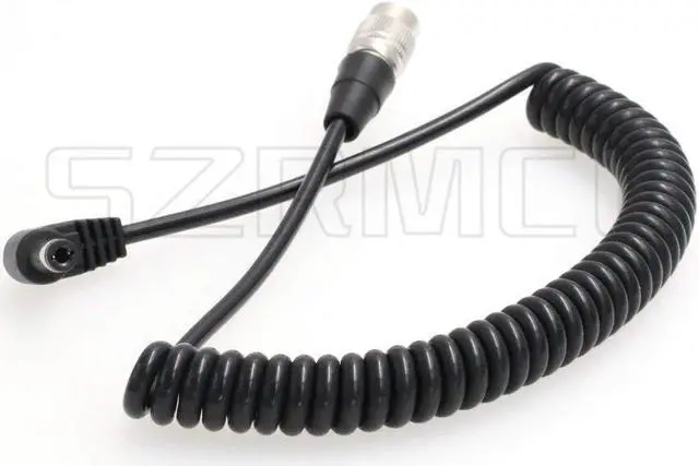 Alt view image 5 of 5 - SZRMCC Sound Devices 688 644 633 or Recorder Zoom F4 F8 Coiled Power Cable DC 5.5X 2.1mm to Hirose 4 pin Male (Coiled Cable)