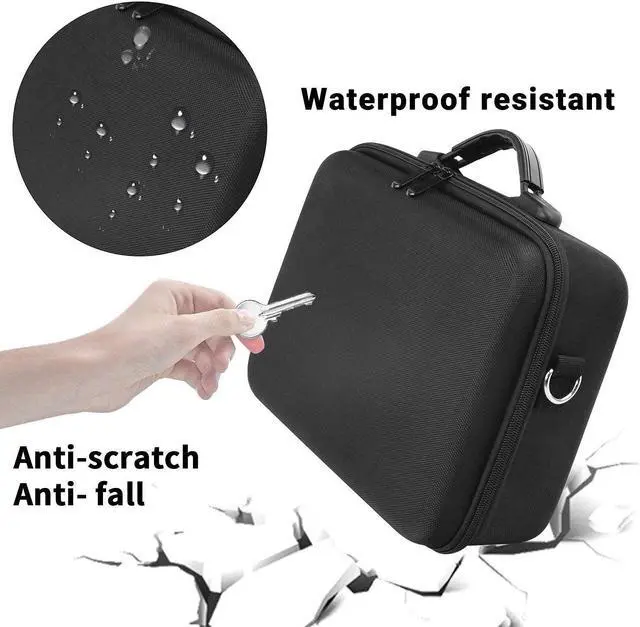 Alt view image 3 of 5 - Carrying Case for Hyperice Hypervolt/Hypervolt Plus 5 Attachment Slots Portable Hypervolt Storage Bag Waterproof Anti-Shock Hard Shell Case for Hypervolt Massage Device (Case Only)