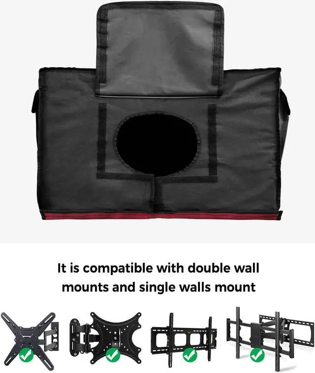 Alt view image 4 of 5 - Outdoor TV Cover - American Flag Waterproof and Weatherproof 70"-75" LCD Movable Shield TV Display Screen Protector Outside Television Covers