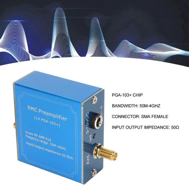 Alt view image 2 of 5 - Ultra Low Noise Amplifier, LNA Module for RF & Software Defined Radio (SDR), PGA -103+ Chip Wideband 50M to 4GHz Frequency Capability with SMA Female Connector