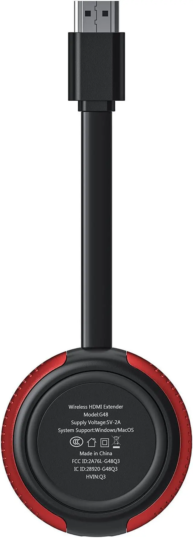 Alt view image 5 of 5 - TIMBOOTECH Wireless HDMI Transmitter Red, 1 Receiver Can be Paired with 8 Transmitters, Compatiable with DV, Cable Box, Laptop, PC, Only TX