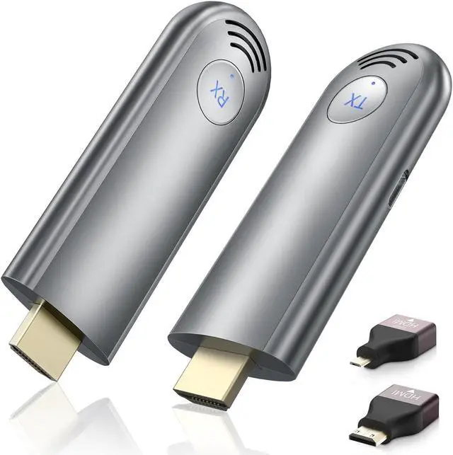 Main image of Wireless HDMI Transmitter and Receiver, Plug & Play Portable 2.4G/5G Wireless HDMI Extender Kit for Streaming Video and Audio to Monitor from Laptop/PC/TV Box/Projector